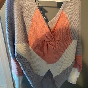 NWT color block sweater